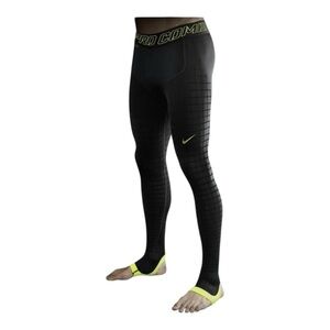 Nike mens recovery Black and Yellow Compression Leggings